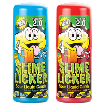 TOXIC WASTE Slim Licker 2.0 Blue Razz & Strawberry 57g (12 Pack) - R87