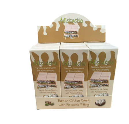 Mistachio Angel Hair - Dubai White Chocolate Tab Pistachio/Milk and Cotton Candy (12x80g) - R51