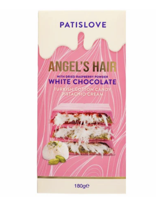 Patislove Dubai Raspberry Pistachio X Cotton Candy White Chocolate Angel's Hair 180g ( 10 pack) - R46/47/49/50