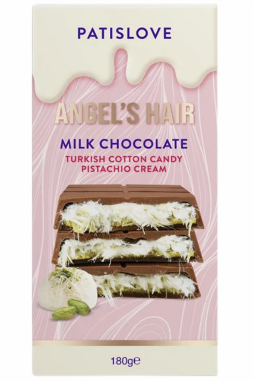 Patislove Dubai Pistachio X Cotton Candy Milk Chocolate Angel's Hair 180g (10 pack) - R24