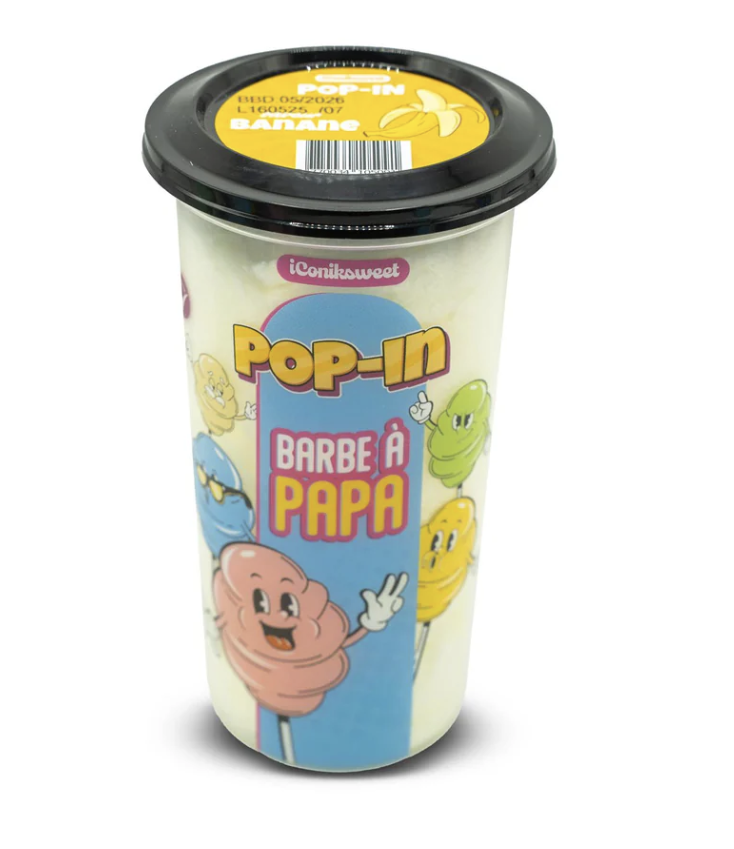 POP-IN – Banana Cotton Candy – Box 60g (12 pack) - I13