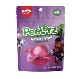 AMOS Peelerz Gummy Grape 65g (24 pack)
