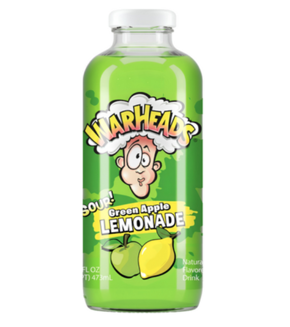 WARHEADS Green Apple Lemonade 473 ml (12 pack)