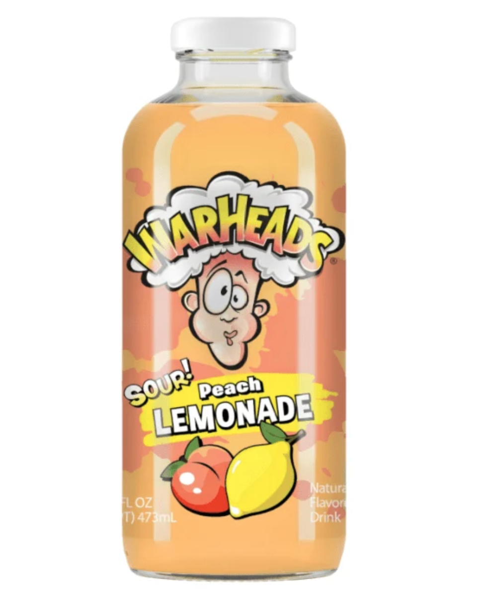 WARHEADS Peach Lemonade 473 ml (12 pack)