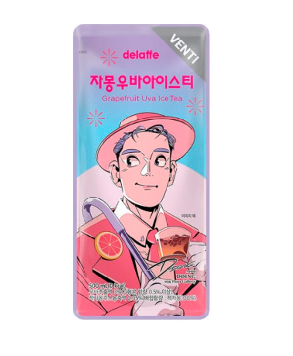DELAFFE Grapefruit Uva Iced Tea 500ml (30 pack) - E1