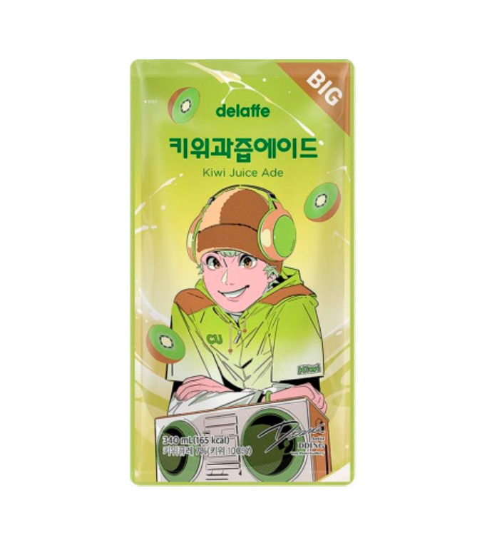 DELAFFE Kiwi Juice Ade 340ml (40 pack) - H0