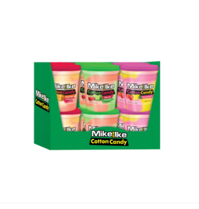 Mike and Ike 2oz Cotton Candy Tub PDQ 56g (12 Pack) -