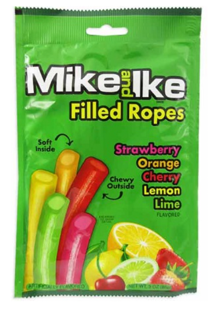 Mike & Ike Licorice Ropes 85g (12 pack)- F18