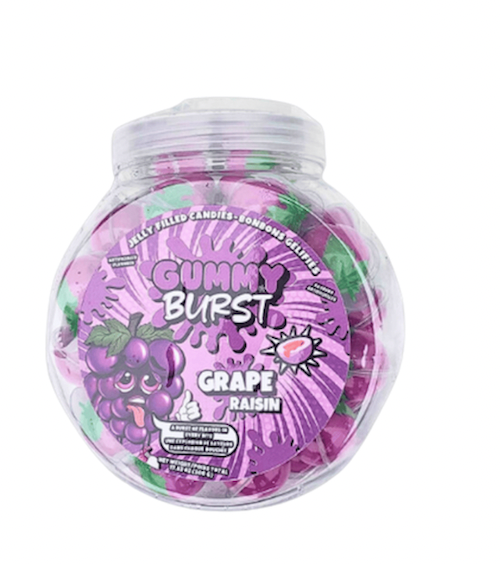 GUMMY BURST Jelly Filled Candies Grape Halal 10g (50 pack) - D4