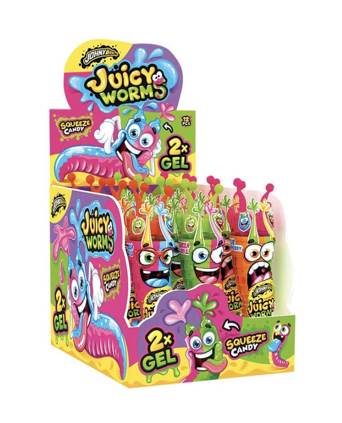 JOHNY BEE Juicy worms 58g (12 pack) -7
