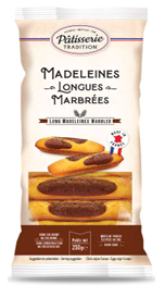 PATISSERIE TRADITION Madeleines longues marbrés aux oeufs 250g (16 pack)