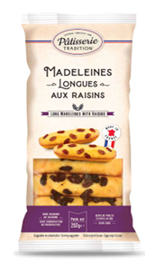 PATISSERIE TRADITION Madeleines longues raisins 250g (16 pack)