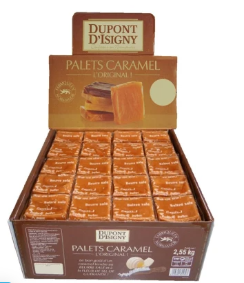 DUPONT D'ISIGNY Palets Caramel Beurre SalΓ© L'original 2.55kg ( 200 pack) - D1