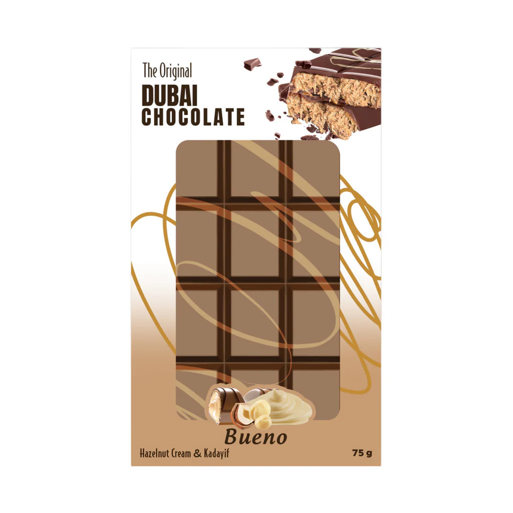 Dubai Chocolate Bueno Hazelnut Cream & Kadayif 75g (12 pack) - A14