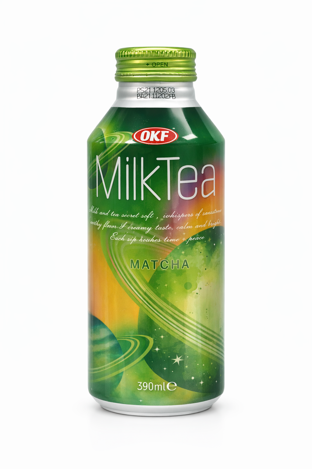 OKF Milk Tea Matcha 390ml (20 pack) -D1