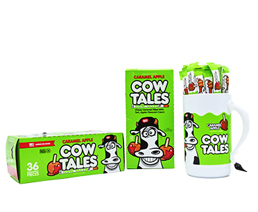 Goetze's Cow Tales Caramel Apple 28 g (2 x 36 + cup 1 x 26 Pack) - R48