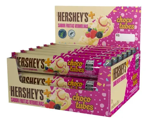 HERSHEY'S Wafer Chocotubes Frutas Vermhela 25g (15 pack)
