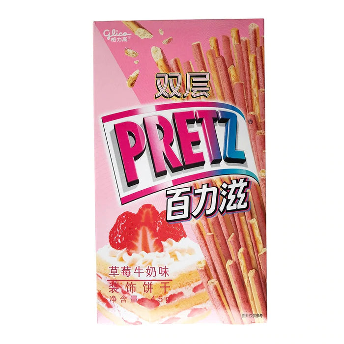 Glico Pretz DOUBLE Strawberry milk flavor 45g (36 pack) - W28