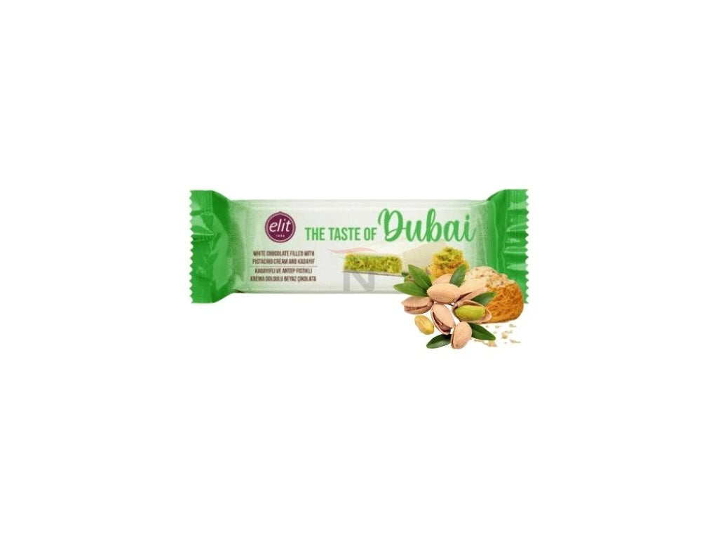 Elit The Taste of Dubai - White Chocolate Filled Pistachio Cream with Kadayif 30g (24 pack) -