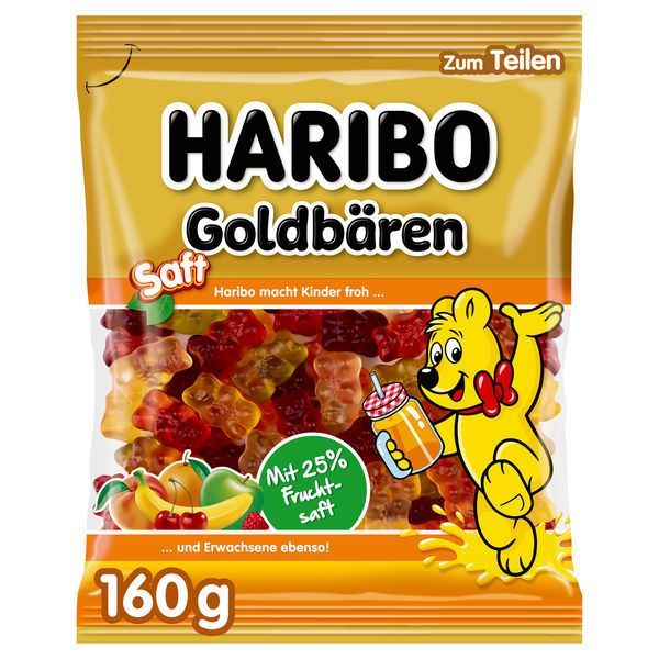 HARIBO Fruit Juice Gummy Bears 160g (20 pack) - R82