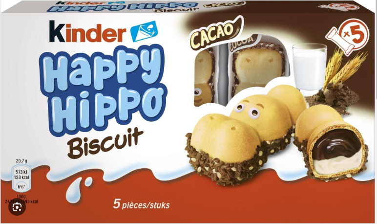 KINDER Happy Hippo CACAO  Biscuit 104g (10 pack) -