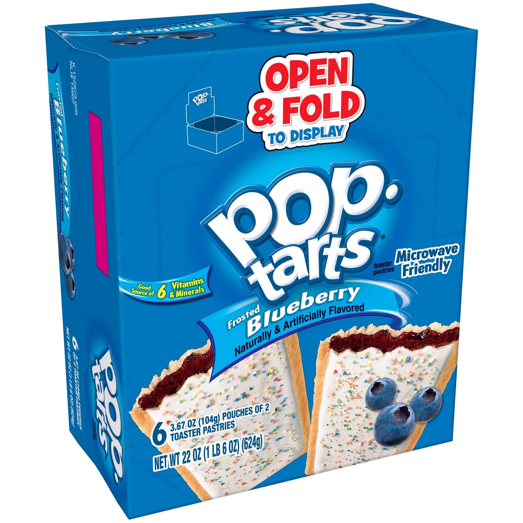 Kellogg's Frosted Blueberry Pop-Tarts - 96g ( 6 pack)* -