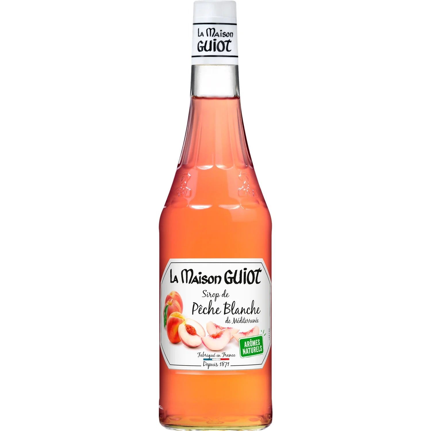 La Maison Guiot Sirop de Pêche Blanche 700ml (6 pack) -