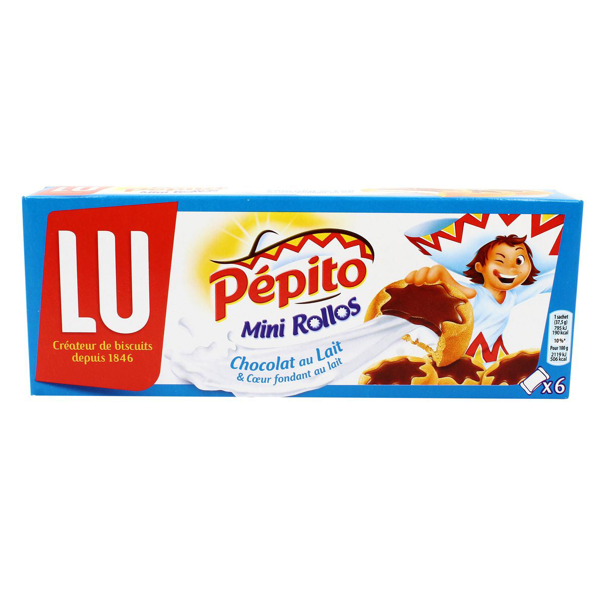 Lu Pépito Mini Rollos Chocolat au Lait 225g (16 pack) -