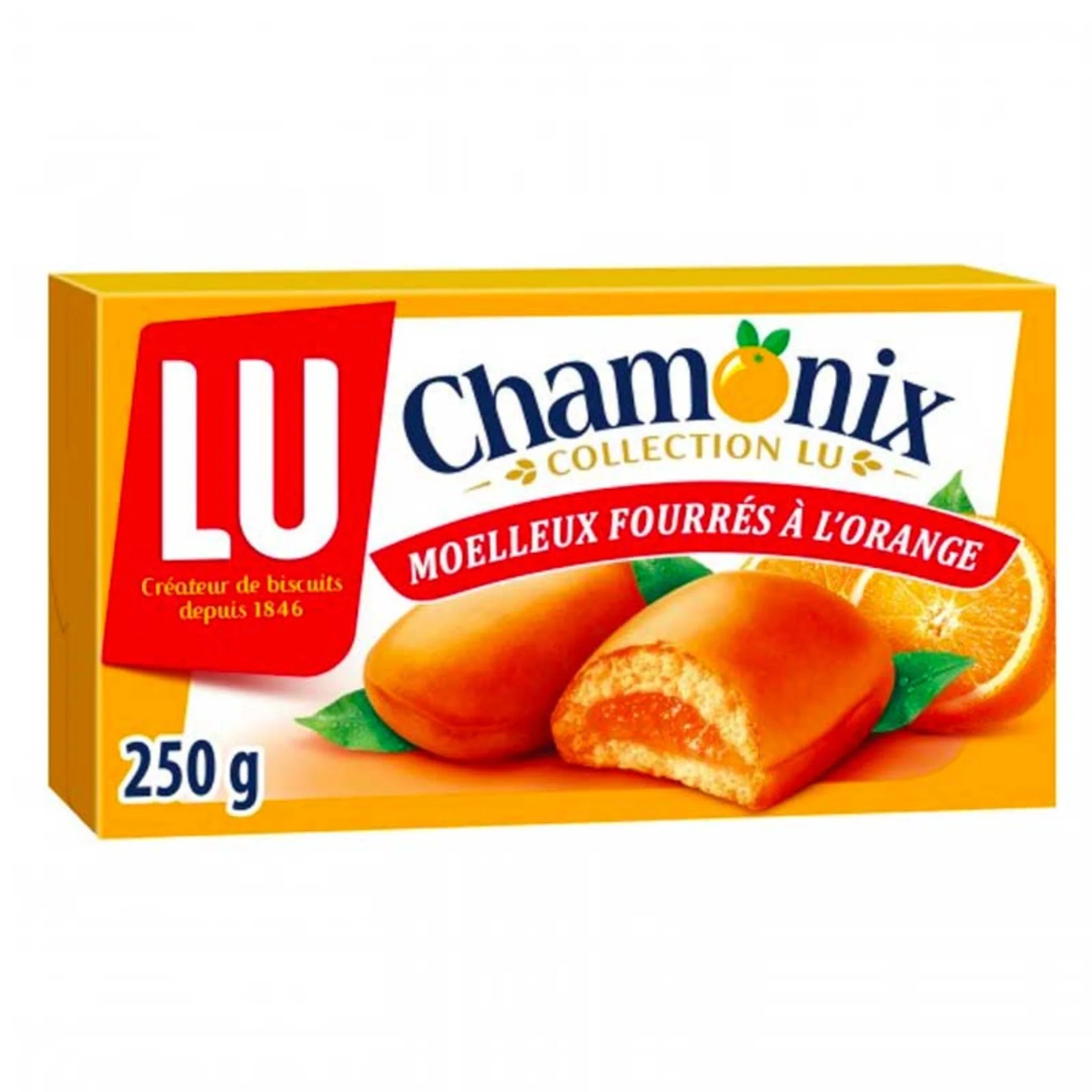 LU Chamonix Moelleux Fourrés à l'Orange 250g (15 pack) -
