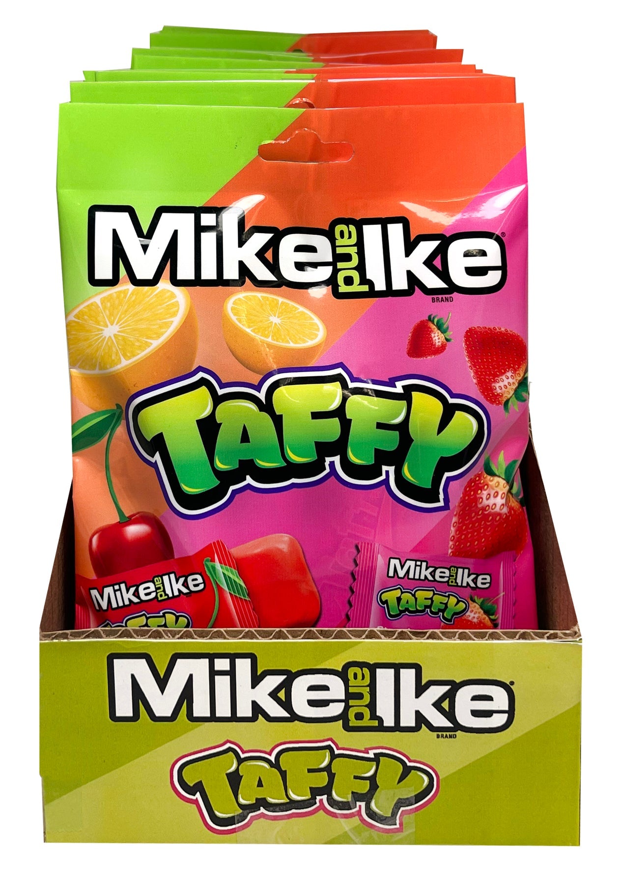 Mike & Ike Taffy Peg Bag 108g (12 pack)-