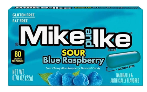 MIKE & IKE Sour Blue Raspberry 120g (24 Pack) -
