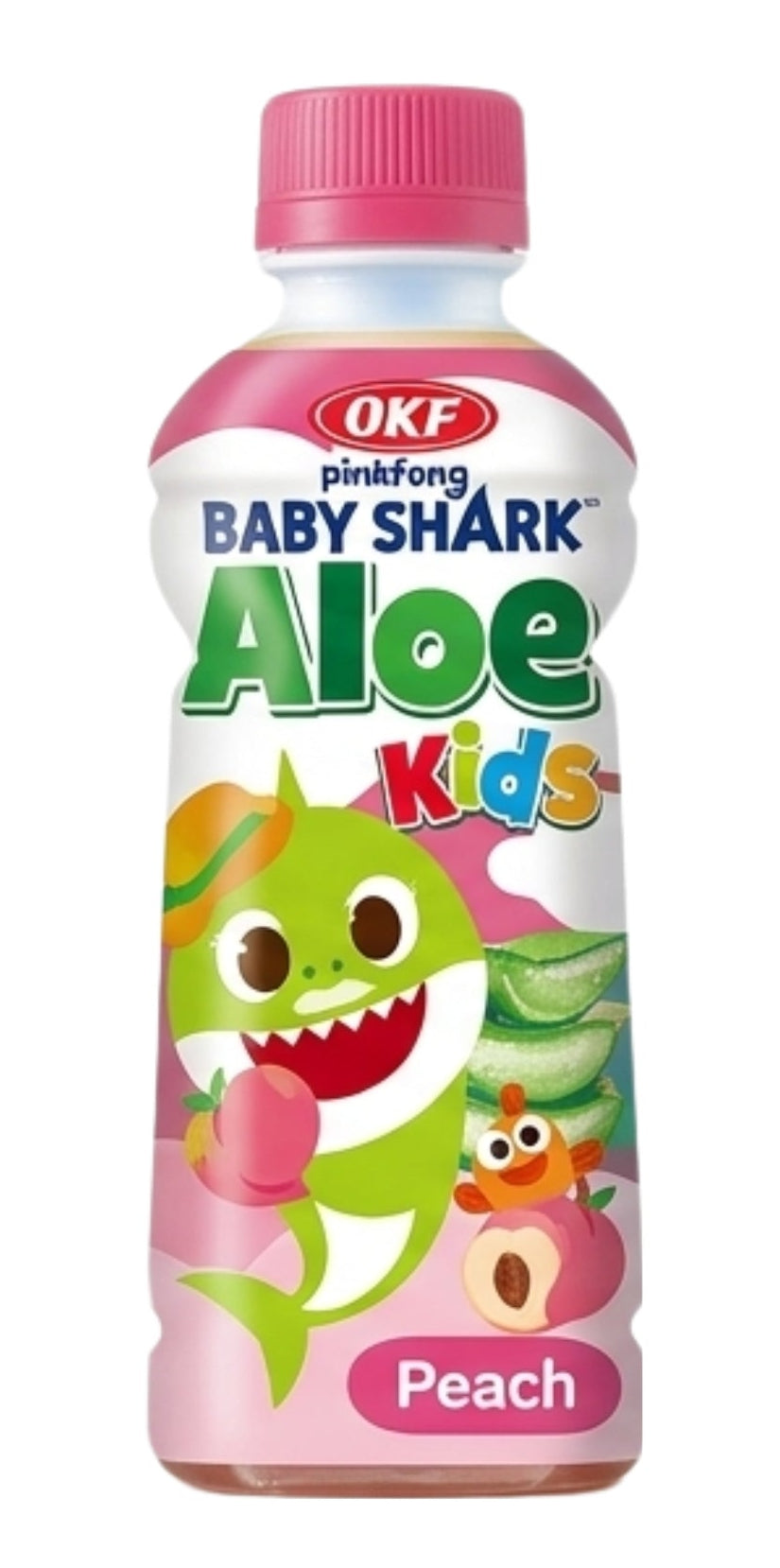 OKF Aloe Baby Shark Peach 240ml