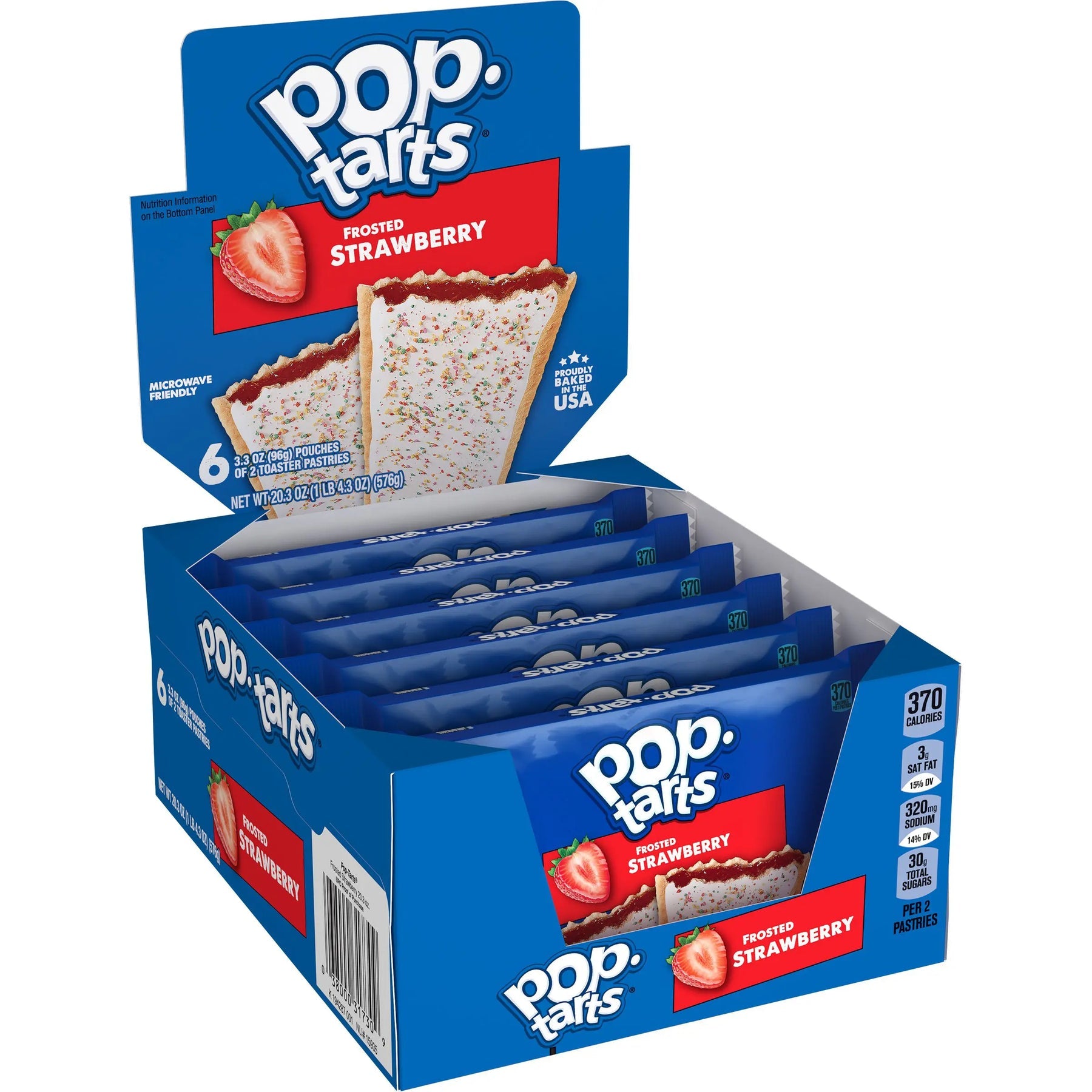 Kellogg's Frosted Strawberry Pop-Tarts - 96g (6 pack) -