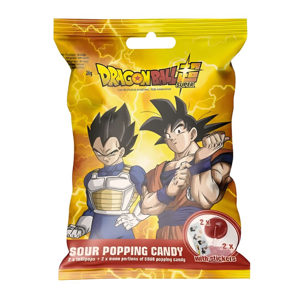 DRAGON BALL Super Sour Popping Candy with Stickers 30g (10 pack) - H26
