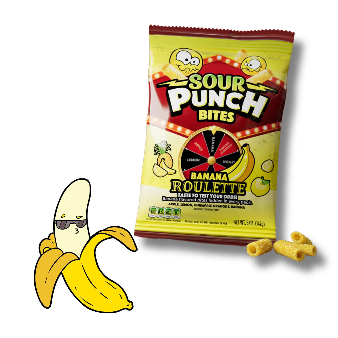 SOUR PUNCH Banana Roulette 142g (12 Pack) - H63