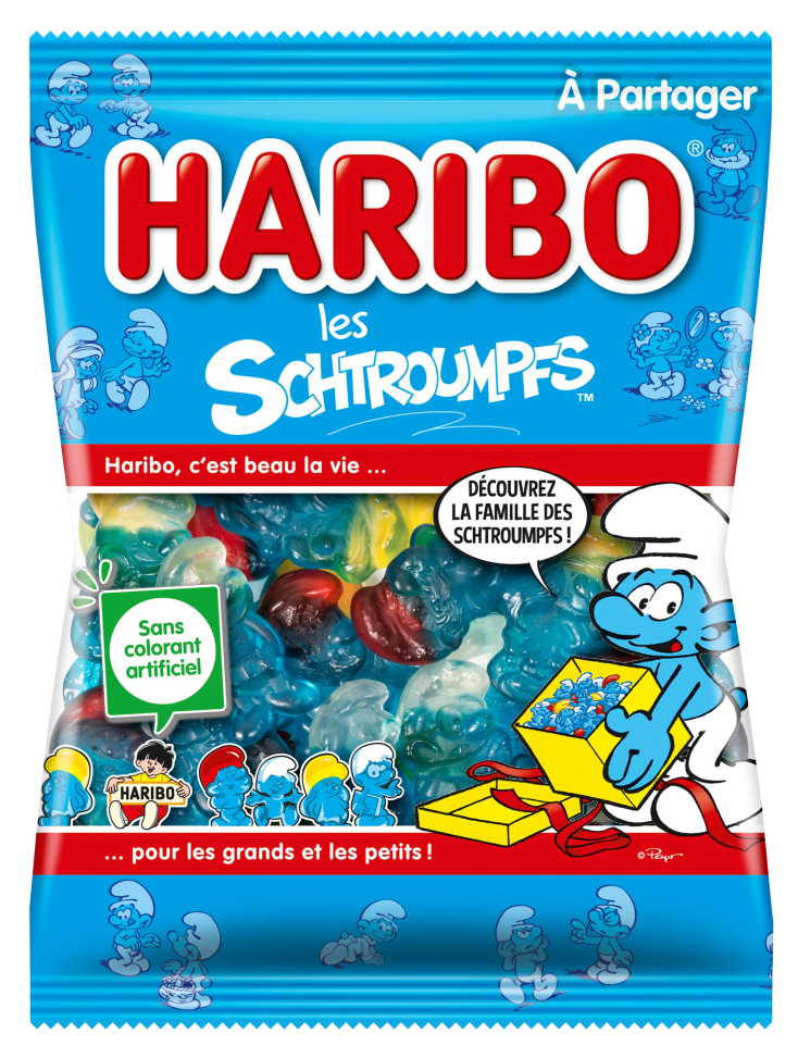 Sachet Bonbons Schtroumpfs™ Haribo 120 g. - Vegaooparty