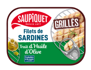 Saupiquet  Sardines grillées Huile Olive 70g  (15 pack) - F