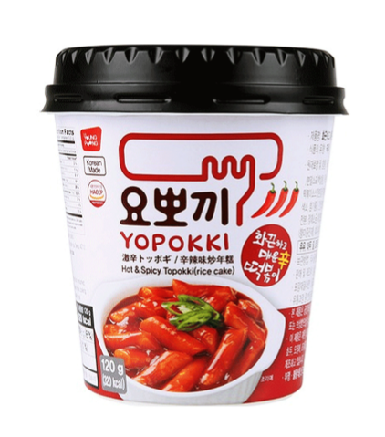 YOUNGPOONG Yopokki Hot & Spicy Topokki 120g Cup (30 Pack) - CH6