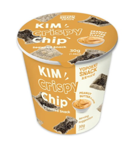 YOPOKKI Kim Crispy Chip Peanut Butter Flavor 30g (12 Pack) - Z56/57/58/59/61/62