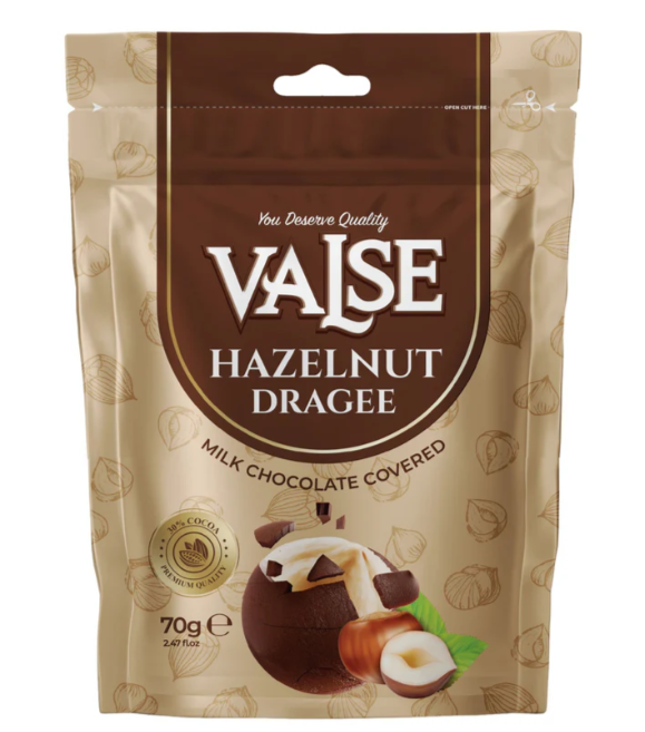 VALSE Hazelnut Dragee w/ Milk Chocolate Covered 70g (12 pack) - E5
