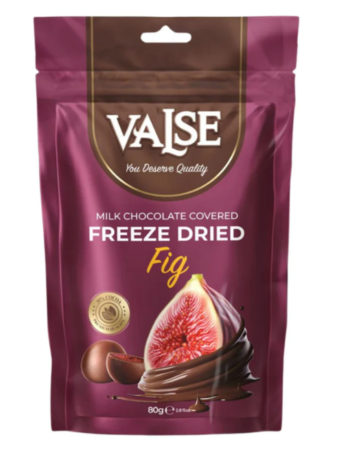 Valse Fig Freeze Dried w/ Milk Chocolate Covered 80g (12 pack) - E5