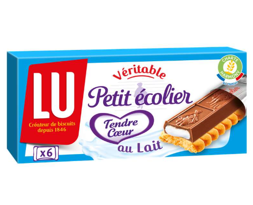 Lu Petit écolier Tendre coeur au lait 120g (12 pack) -