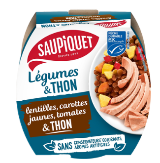 Saupiquet Salade Lentilles et Thon 160g (9 pack) -
