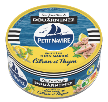 Émietté de Thon Citron et Thym Petit Navire 110g (12 pack)