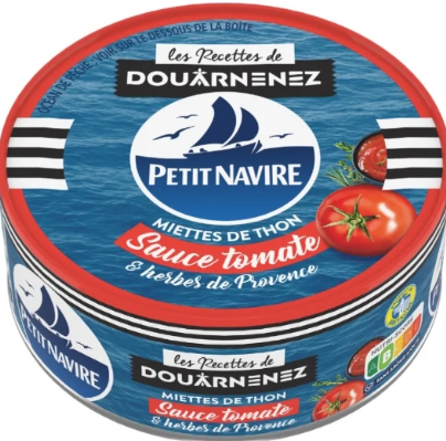 Petit Navire Miettes de Thon Tomates & Herbes de Provence 104g  (24 pack) - F