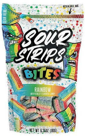 Sour Strip Bites Rainbow 180g (10 pack) -