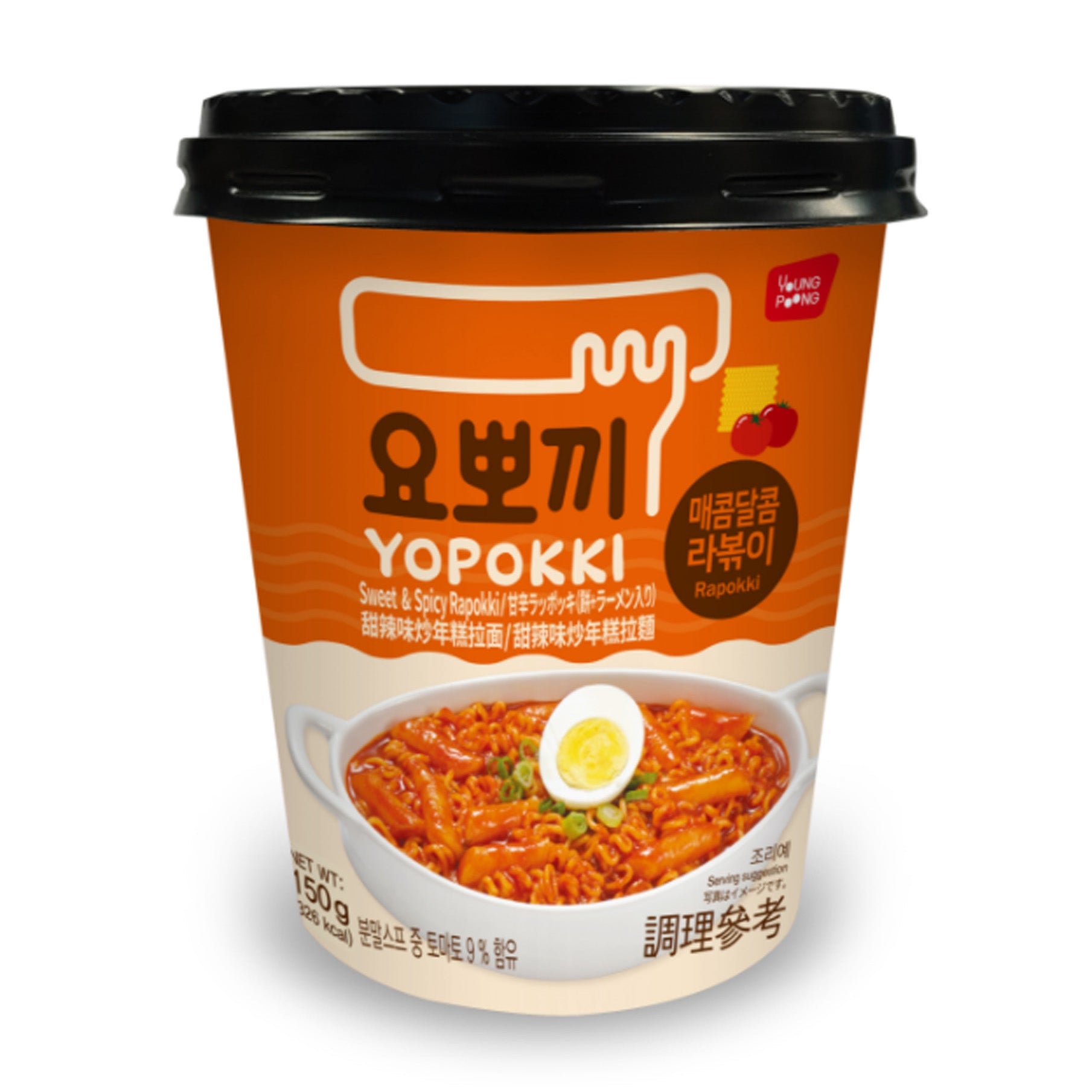 Yopokki Sweet and Spicy Rapokki Cup 145g (16 Pack) - PL