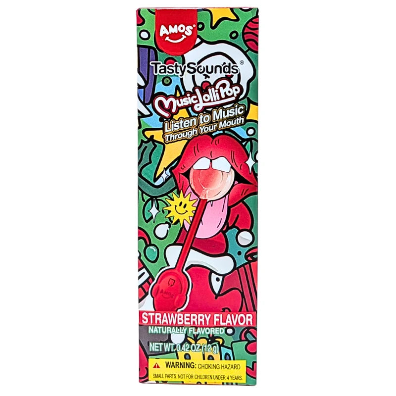 AMOS Tastysounds X-mas JinglePop Lollipop (24 pack) -