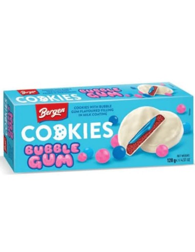 BERGEN Bubble Gum Cookies 128g (18 pack) - L5