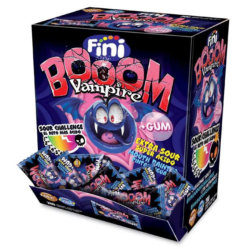 Fini Booom Vampire Bubble Gum Tongue-Coloring (pack 200)  - Veggie -